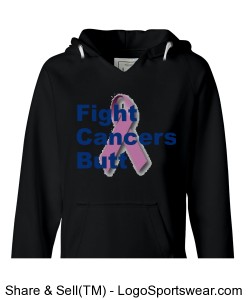 Cancer black hoodie Design Zoom